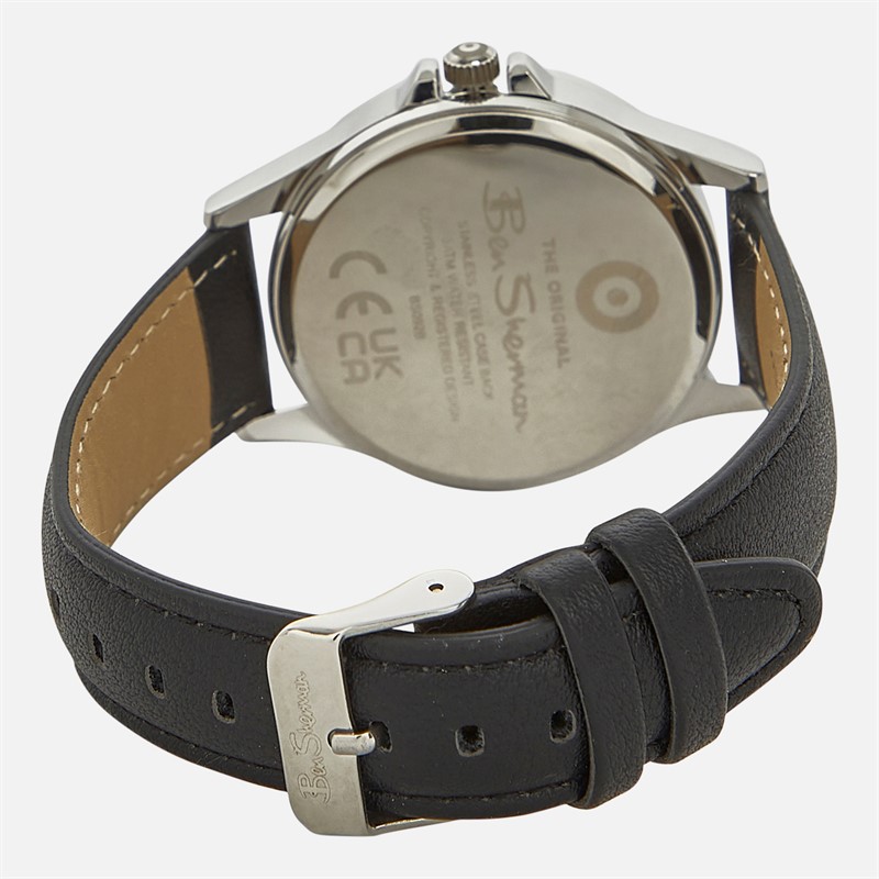 Ben Sherman Mens Strap Watch With White Check Dial Black