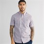 Ben Sherman Mens House Check Short Sleeve Shirt Pale Blue