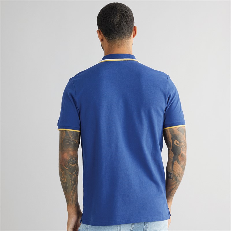 Ben Sherman Mens Twin Tipped Polo Twilight Denim