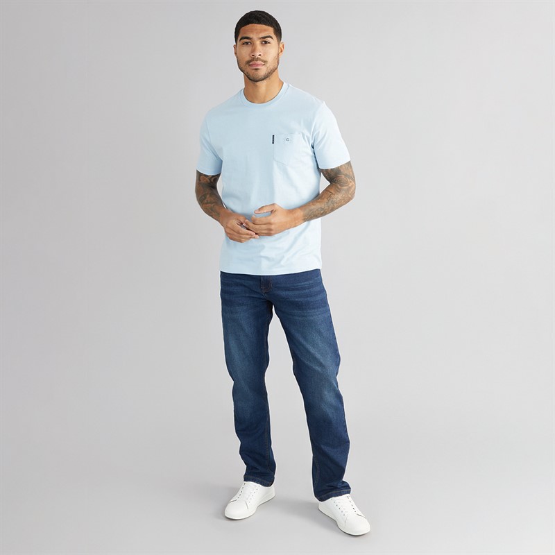 Ben Sherman Mens Signature Pocket T-Shirt Pale Blue