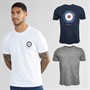 Ben Sherman Mens Mixed Three Pack T-Shirts Dark Navy/White/Grey Marl