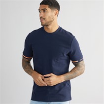 Ben Sherman Mens Pique T-Shirt Dark Navy