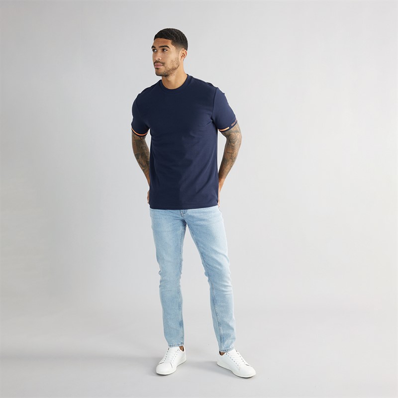 Ben Sherman Herre Pique T-Shirt Mørk Marineblå