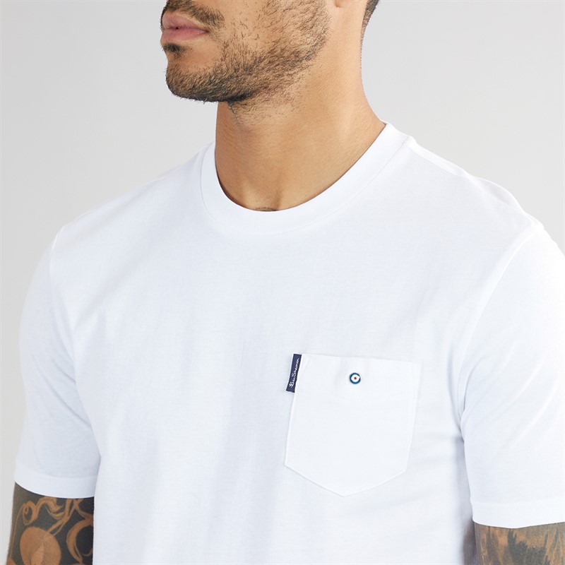 Ben Sherman Mens Signature Pocket T-Shirt White
