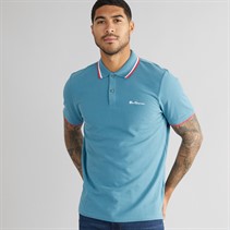 Ben Sherman Mens Twin Tipped Polo Teal