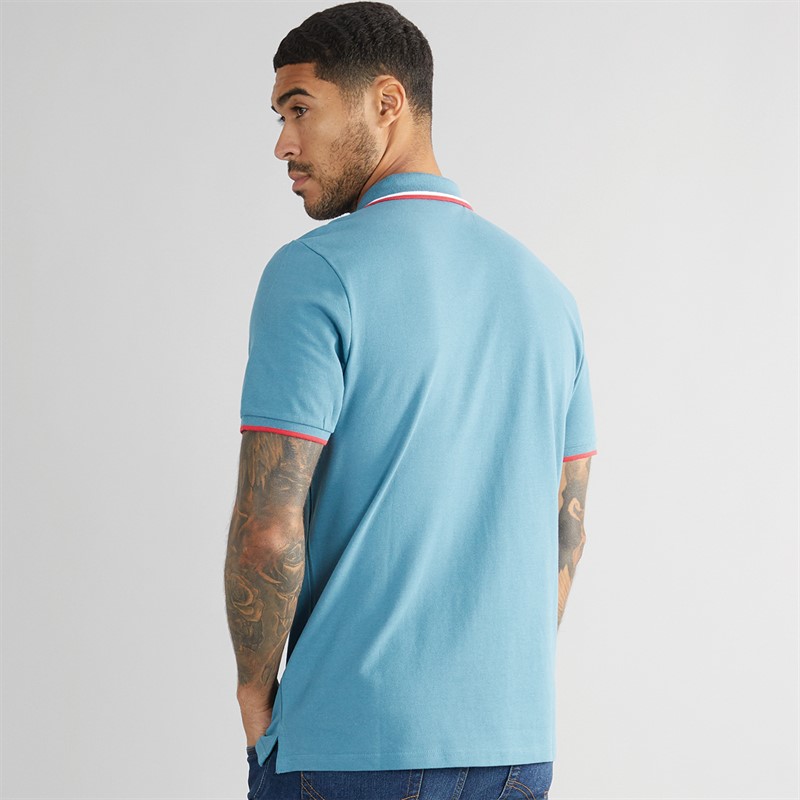 Ben Sherman Mens Twin Tipped Polo Shirt Teal