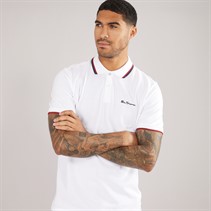 Ben Sherman Polo Piqué Double Ligne Homme Blanc