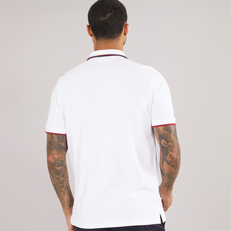 Ben Sherman Heren Twin Tipped Polo Wit