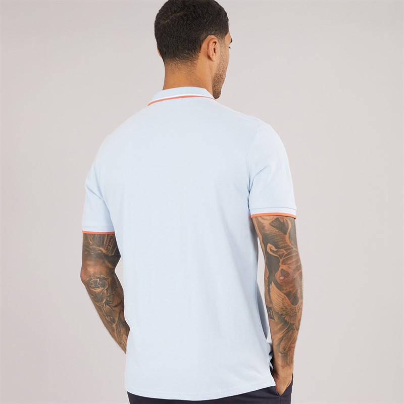 Ben Sherman Herre Twin Tipped Polo Lyseblå