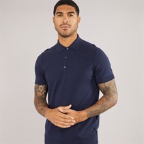 Ben Sherman Mens Signature Knitted Polo Dark Navy