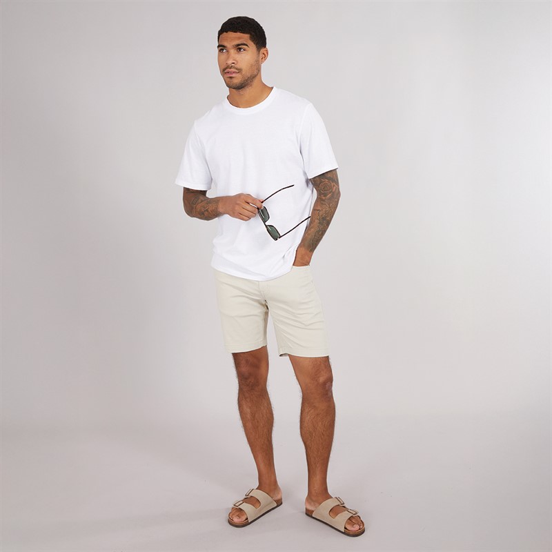 Ben Sherman Mens Five Pocket Bedford Cord Shorts Putty