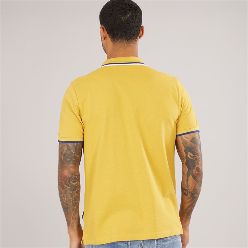 Ben Sherman Mens Twin Tipped Polo Shirt Sunflower