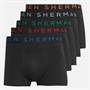 Ben Sherman Mens Martin Five Pack Boxer Trunks Black/Black/Black/Black/Black