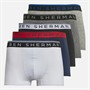 Ben Sherman Mens Joe Five Pack Trunks Multi
