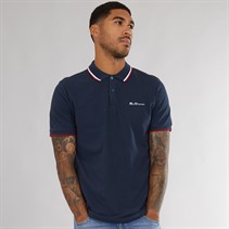 Ben Sherman Mens Twin Tipped Polo Dark Navy