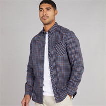 Ben Sherman Heren Lange Mouw Huiscontrole Overhemd Dark Navy