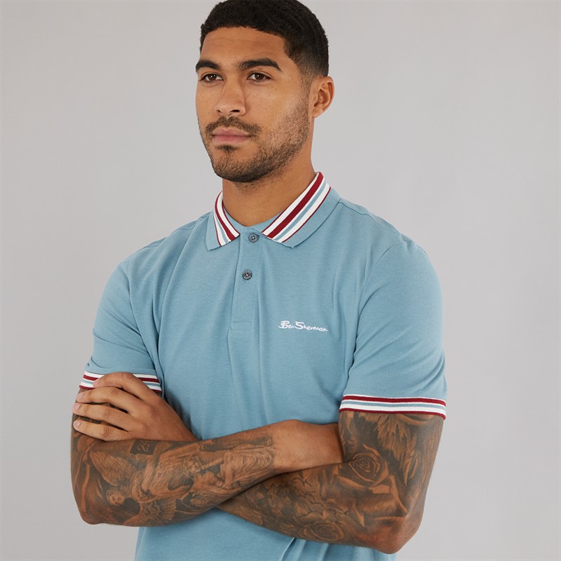 Ben Sherman Mens House Collar Polo Shirt Petrol