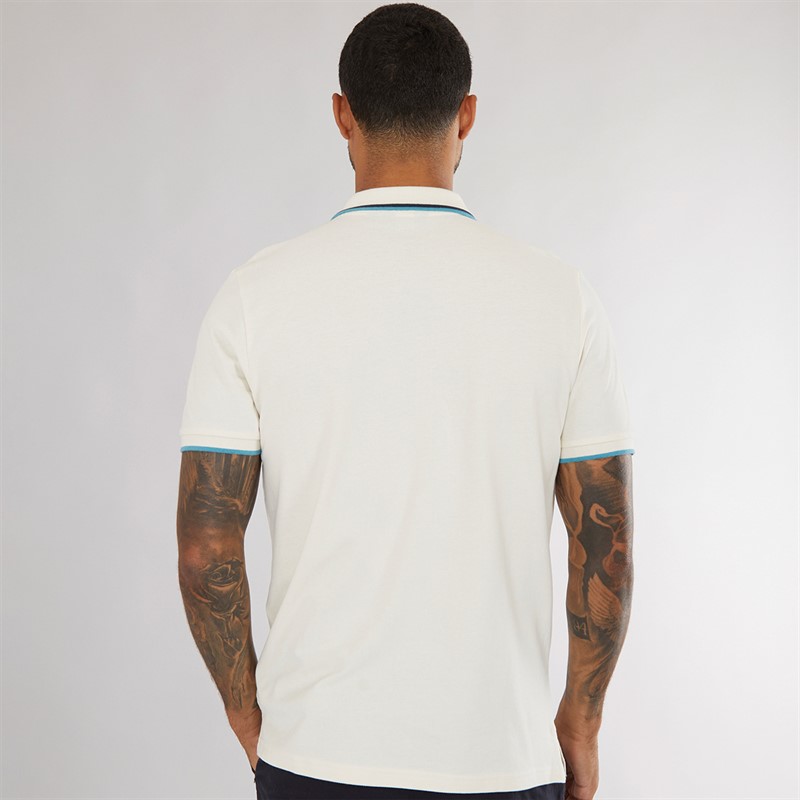 Ben Sherman Mens Twin Tipped Polo Ivory