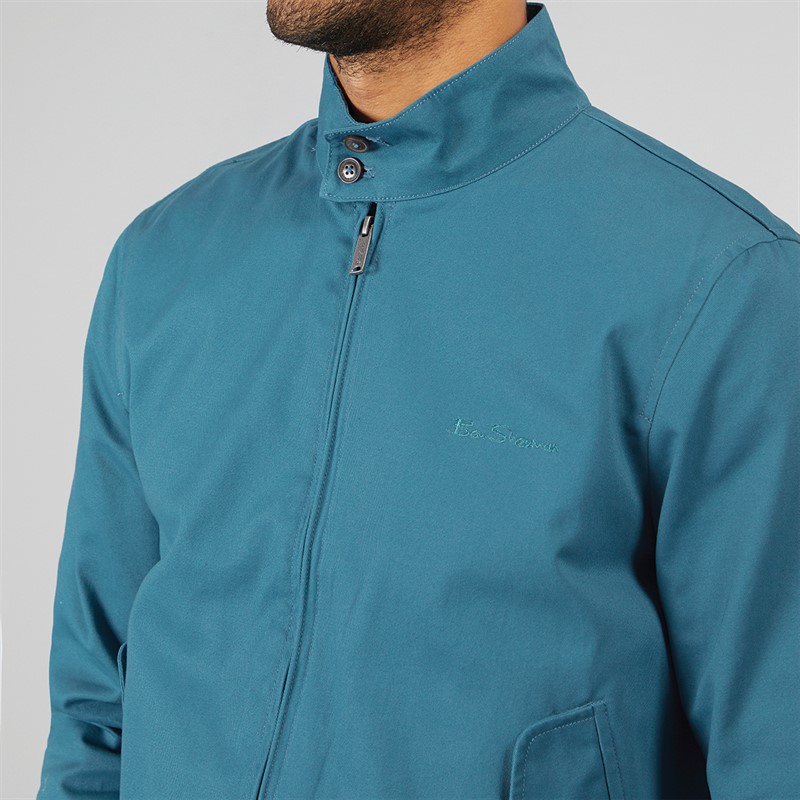 Ben Sherman Mens Signature Harrington Jacket Teal