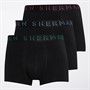 Ben Sherman Mens Casen Three Pack Boxer Trunks Black