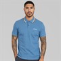 Ben Sherman Herren Polo Shirt mit doppelten Streifen Airforce