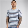 Ben Sherman Mens Stripe T-Shirt Dusky Blue