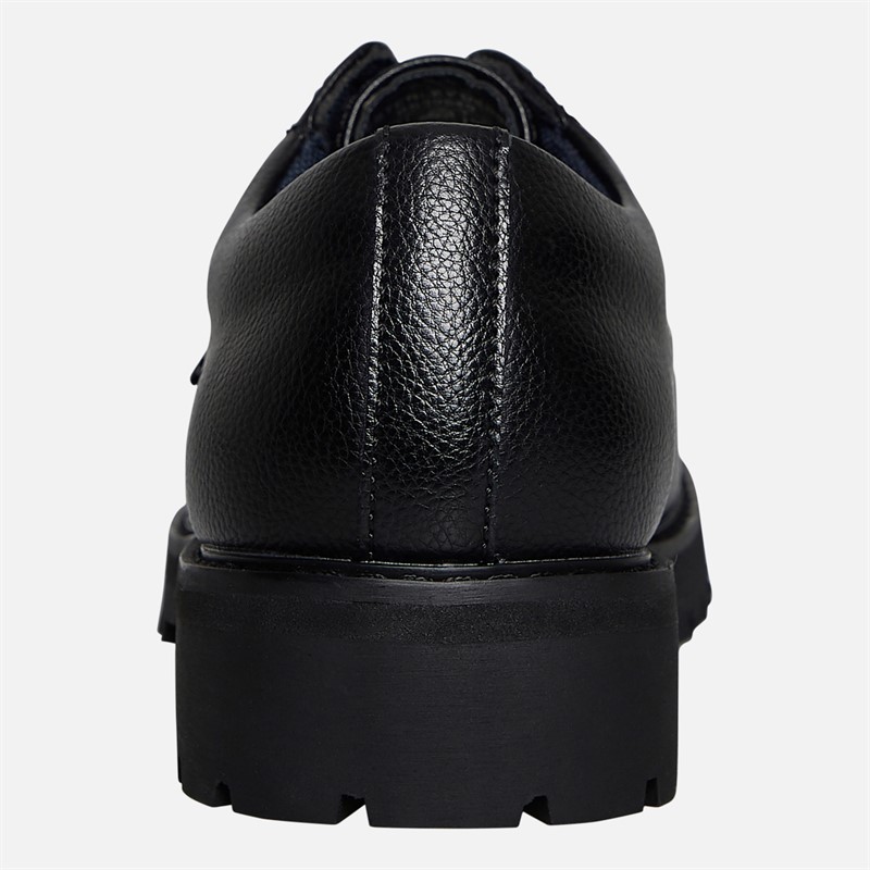 Ben Sherman Mens Chesterley Derby Shoes Black Grainy Pu