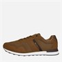 Ben Sherman Mens Owen Retro Run Trainers Brown Mesh