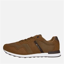 Ben Sherman Mens Owen Retro Run Trainers Brown Mesh