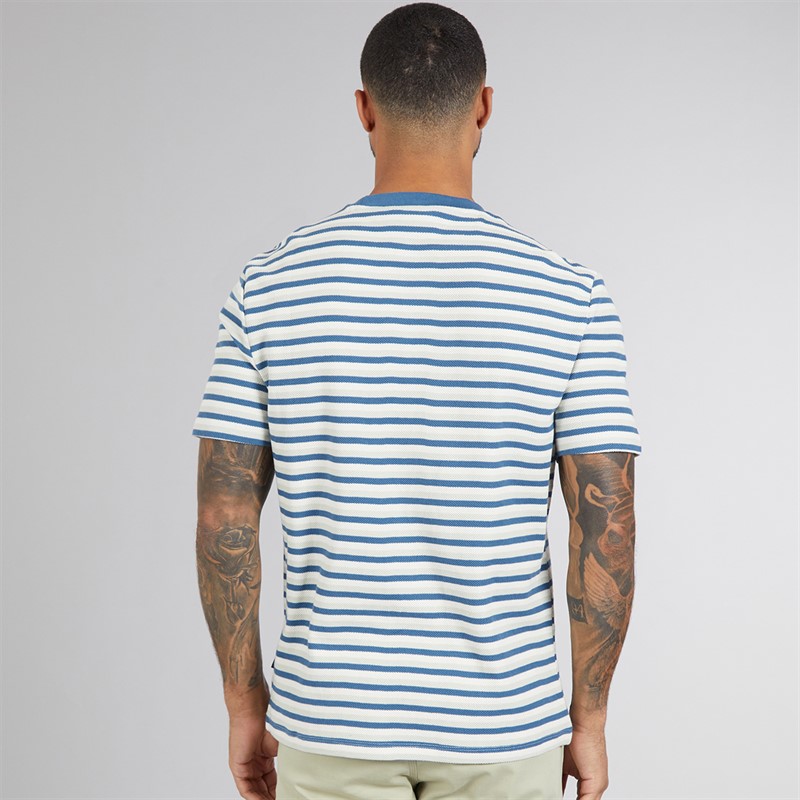 Ben Sherman Mens Honeycomb Stripe T-Shirt Airforce