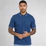Ben Sherman Mens Chequerboard Textured Polo Shirt Indigo