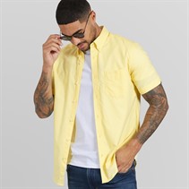 Ben Sherman Mens Short Sleeve Oxford Shirt Corn
