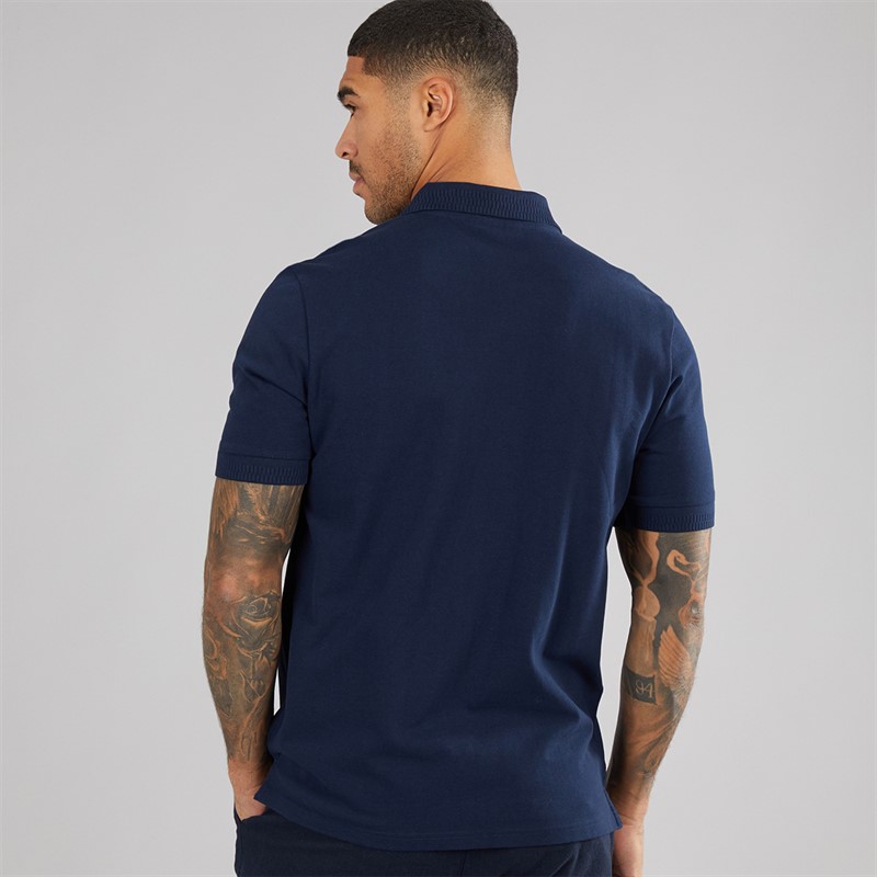 Ben Sherman Mens Mid Pique Polo Shirt Dark Navy