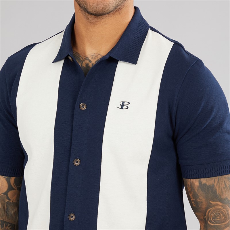 Ben Sherman Mens Mid Pique Polo Shirt Dark Navy