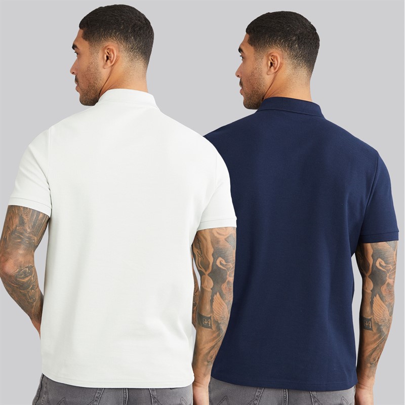 Ben Sherman Herre to pak ensfarvede poloskjorter Light Green/Dark Navy
