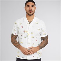 Ben Sherman Mens Short Sleeve Brighton To Amalfi Shirt Snow White