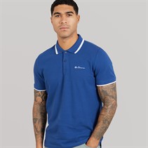 Ben Sherman Herren Zweifach Gekipptes Poloshirt Royal Blue