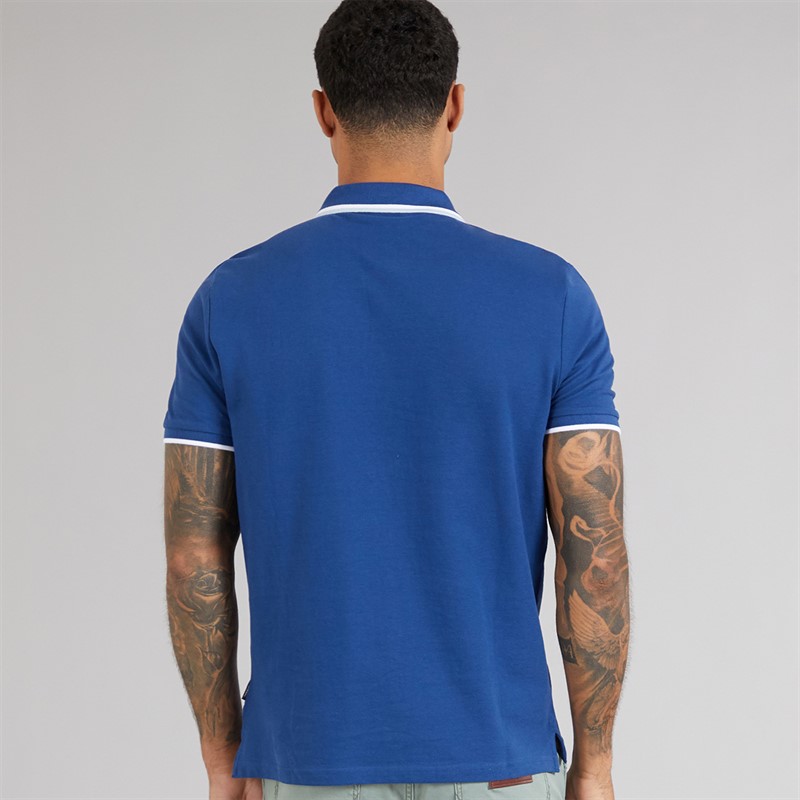 Ben Sherman Herren Zweifach Gekipptes Poloshirt Royal Blue