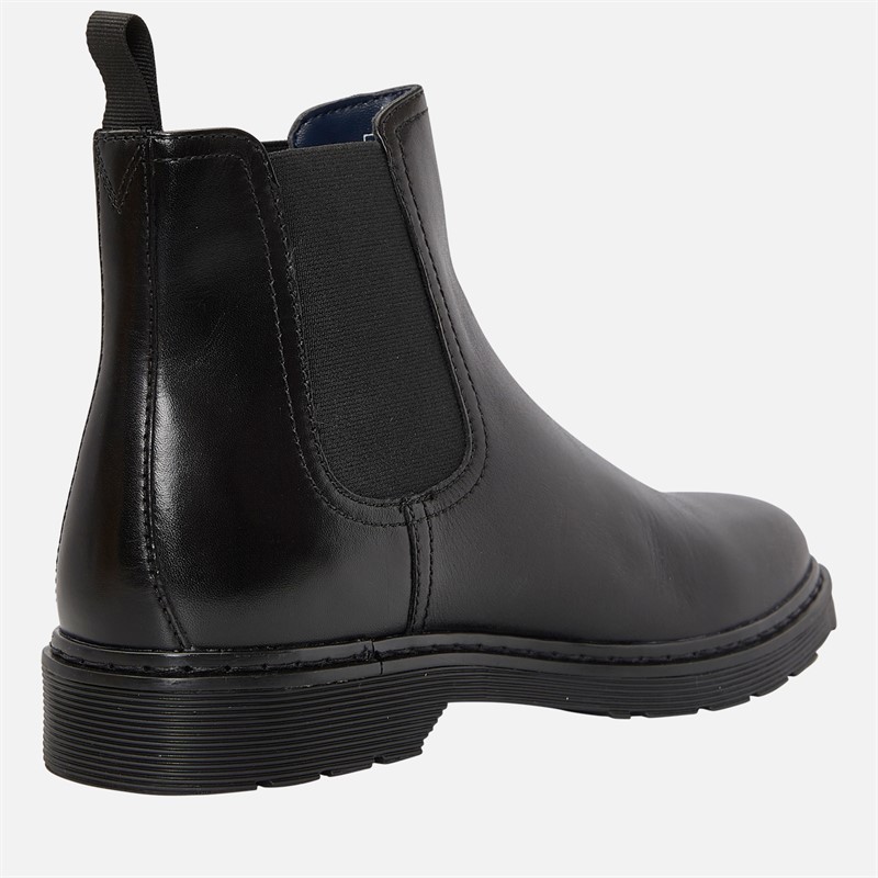 Ben Sherman Mens Dennis Leather Chelsea Boots Black Leather