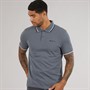 Ben Sherman Mens Twin Tipped Polo Shit Slate