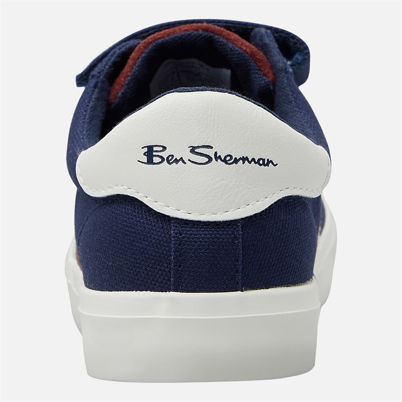 Ben Sherman Boys Dexter Velcro Canvas Trainers Navy