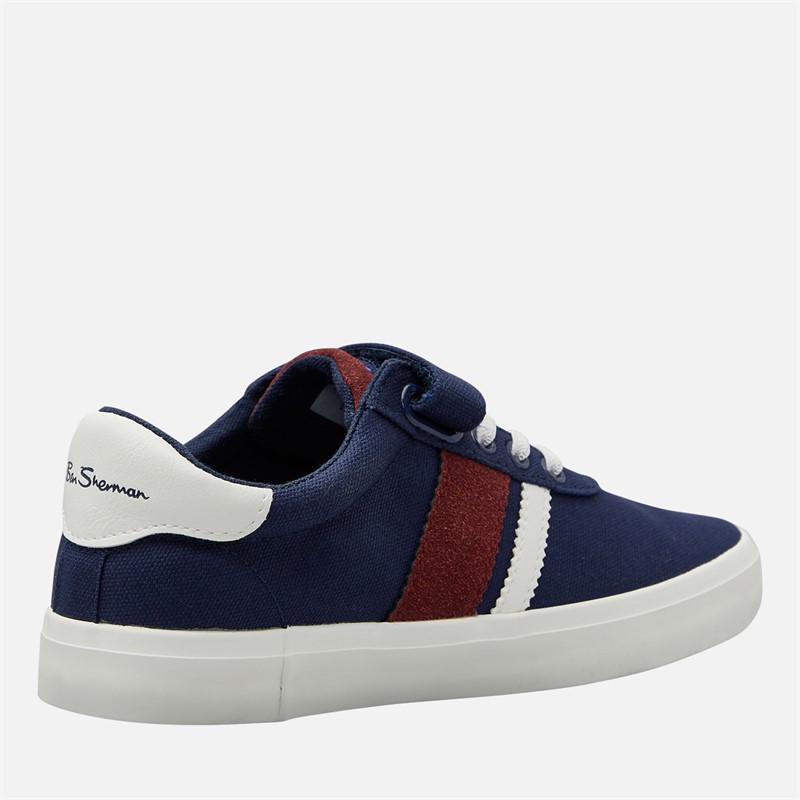 Ben Sherman Boys Dexter Velcro Canvas Trainers Navy