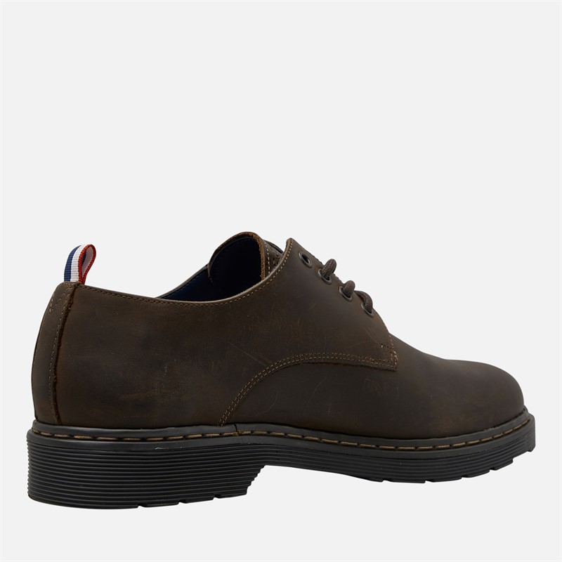 Ben Sherman Mens Dave Leather Shoes Dark Brown
