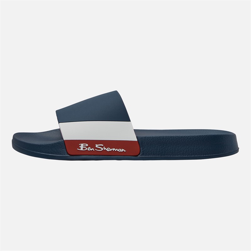 Ben Sherman Mens Towan Sliders Navy/White/Red