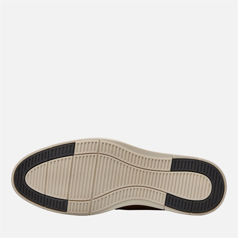 Ben Sherman Mens Rupert Long Wing Brogue Shoes Dark Tan Burnish