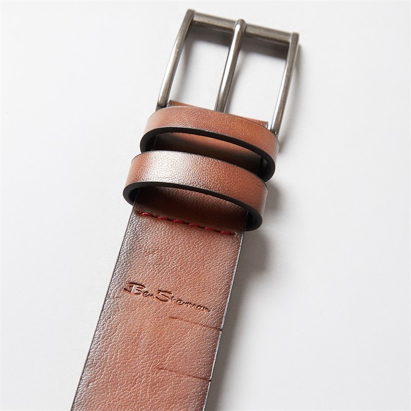 Ben Sherman Mens Gilbert Belt olate Choc