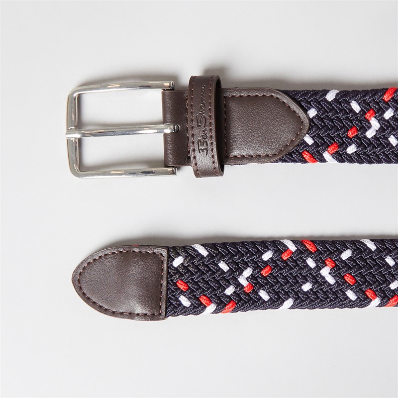 Ben Sherman Mens Fenton Weave Belt olate Multi/Choc
