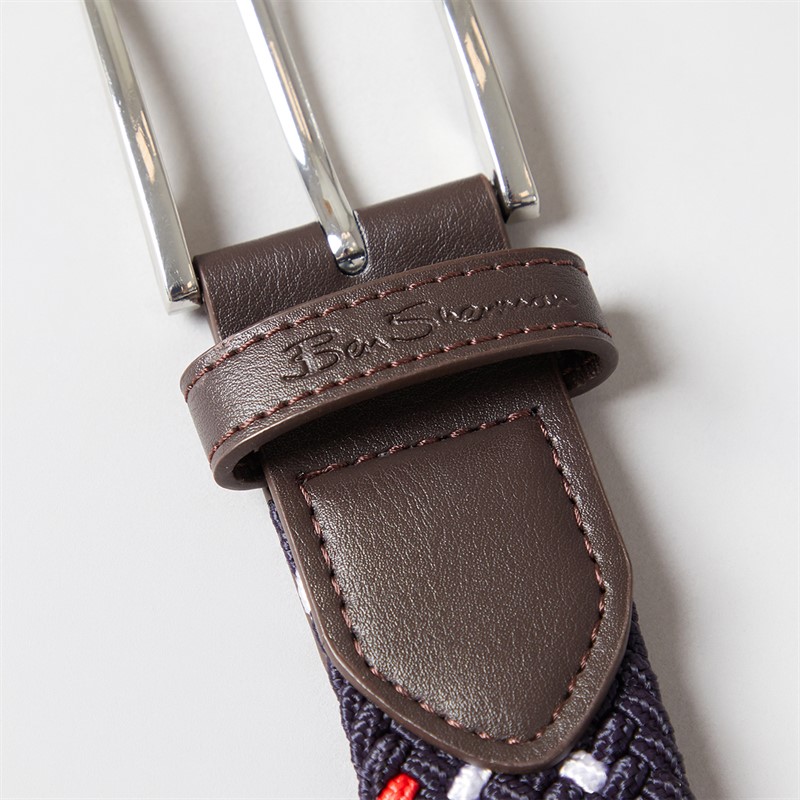 Ben Sherman Mens Fenton Weave Belt olate Multi/Choc