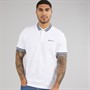 Ben Sherman Mens House Collar Polo Shirt White/Blue
