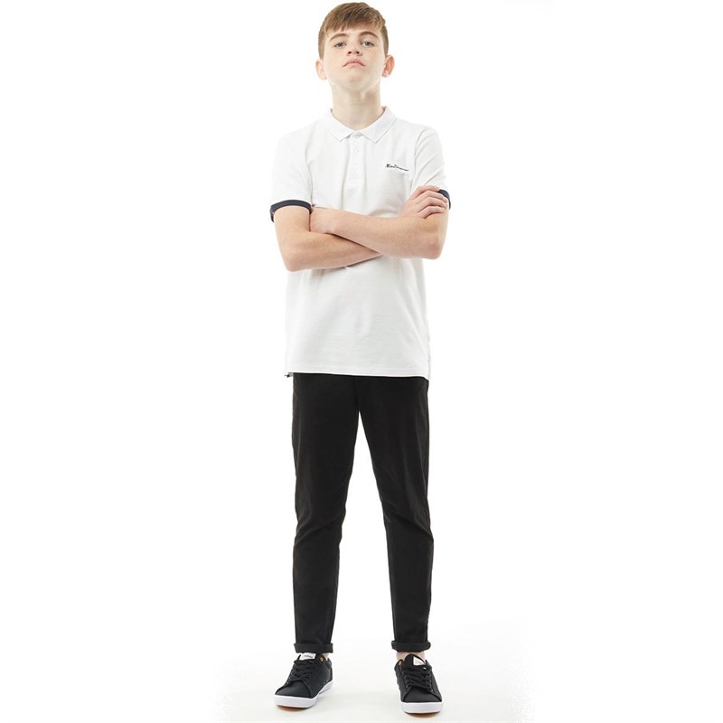 boys black chinos